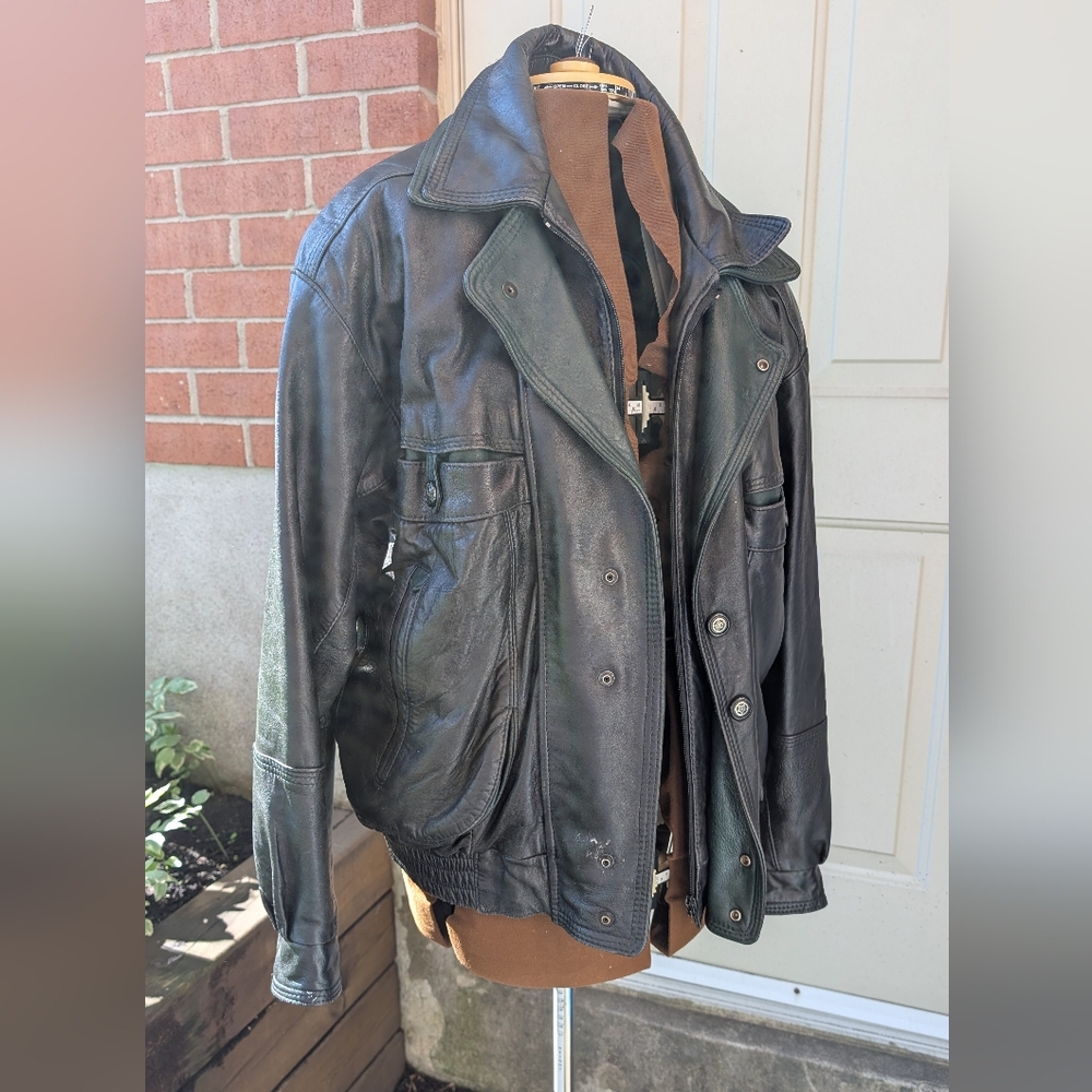 Men's Black Leather Jacket